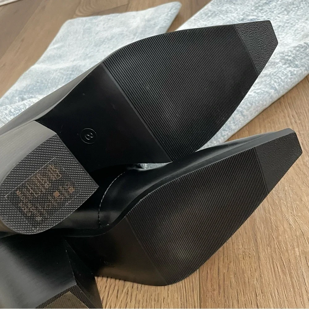 Azalea Wang Brynlee Denim‎ Western Boot NEW